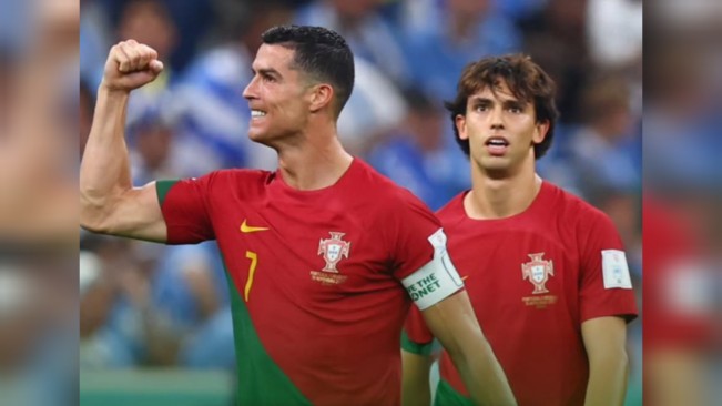 Cristiano Ronaldo dan Joao Felix di Timnas Portugal. [Instagram]